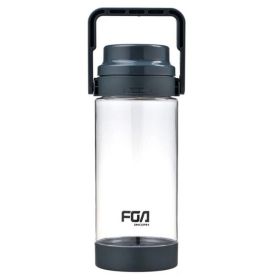 Portable Big Capacity 1500ML Travel Outdoor Sports Plastic Bottle Gray Style