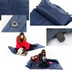 Portable Camping Sleeping Air Pad Mattress With Inflatable Pillow DARK BLUE A