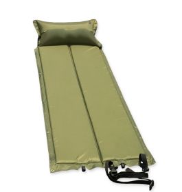 Portable Camping Sleeping Air Pad Mattress With Inflatable Pillow GREEN