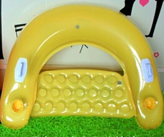 Floating Floor The Water Inflatable Bed Cushion Couch Sofa Yellow