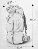 Outdoor Hiking Camping 65 L Large capacity tactical military Camouflage Backpacks for Adults #12