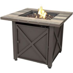 LP Gas Fire Table Brown