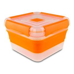 Cool Gear Expandable Air Tight Food Storage Lunch Box 5.5 CUP BPA-free Orange